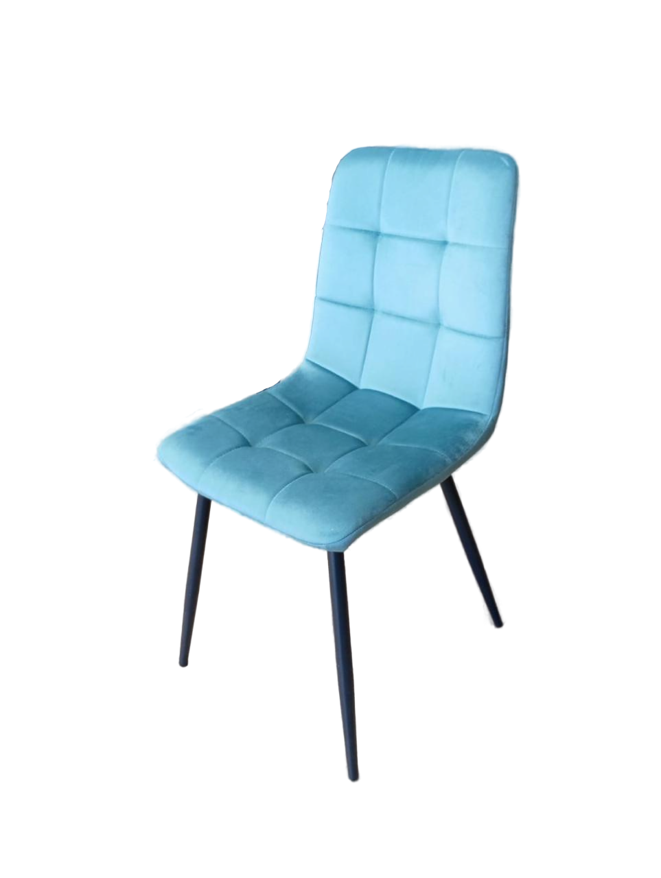 Стул Y2017 (каркас черный тк. коллекции Велюр голубой (S23))