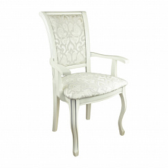 Стул Венеция М11 (тон эмаль 3М с серебряной патиной тк. 109/3) Стул Венеция М11 (тон эмаль 3М с серебряной патиной тк. 109/3)