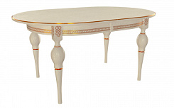 Стол Рич-М 1500(2000)*1100*765 (тон слон.кость RAL1013 + патина золото) Стол Рич-М 1500(2000)*1100*765 (тон слон.кость RAL1013 + патина золото)