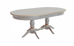 Стол Кингли 1600(2200)*1000*765 (тон серый RAL7038 + патина золото) Стол Кингли 1600(2200)*1000*765 (тон серый RAL7038 + патина золото)