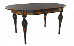 Стол Рич-М 1500(2000)*1100*765 (тон черный RAL9005 + патина золото) Стол Рич-М 1500(2000)*1100*765 (тон черный RAL9005 + патина золото)