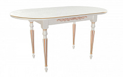 Стол Лофти-М 1500(2000)*900*765 (тон белый RAL9003 + патина золото) Стол Лофти-М 1500(2000)*900*765 (тон белый RAL9003 + патина золото)